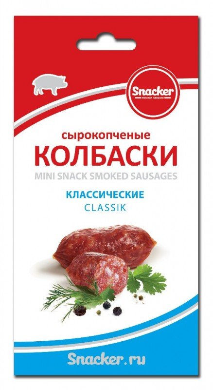 Мини-колбаски сырокопченые классические, 35 гр